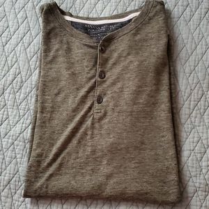 Men's Short Sleeve Henley Large Banana Republic